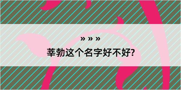 莘勃这个名字好不好?