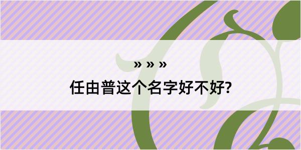 任由普这个名字好不好?