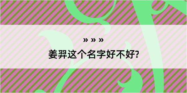 姜羿这个名字好不好?