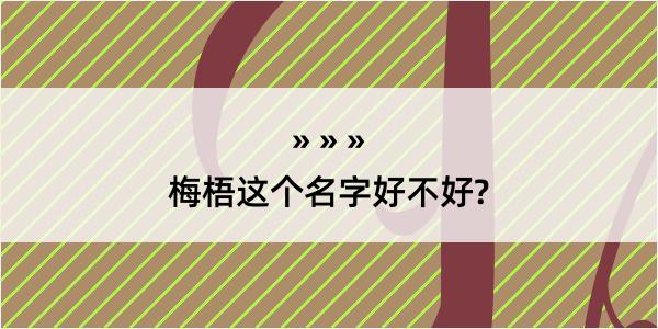 梅梧这个名字好不好?