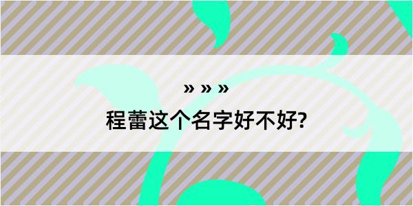 程蕾这个名字好不好?