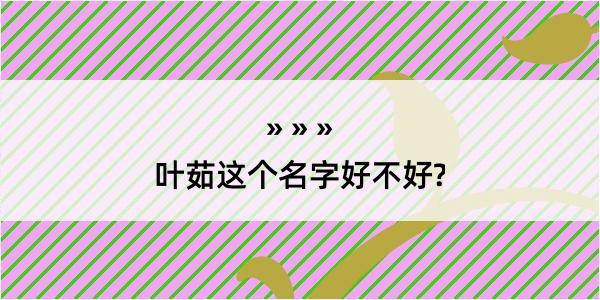 叶茹这个名字好不好?