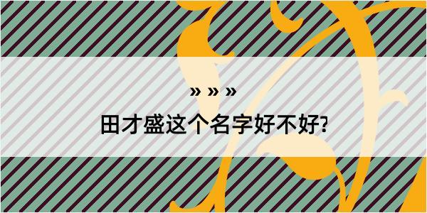 田才盛这个名字好不好?