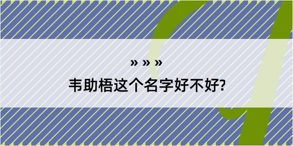 韦助梧这个名字好不好?