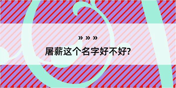 屠薪这个名字好不好?