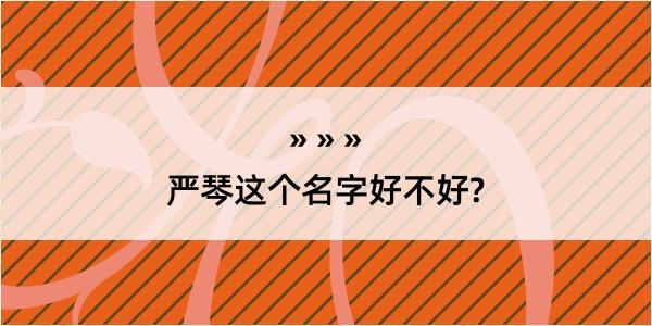 严琴这个名字好不好?