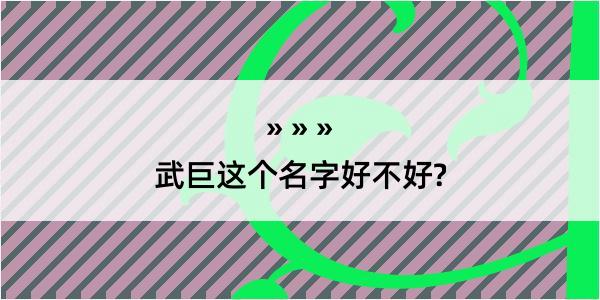 武巨这个名字好不好?