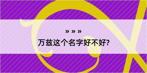 万兹这个名字好不好?