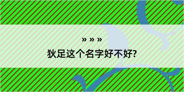 狄足这个名字好不好?