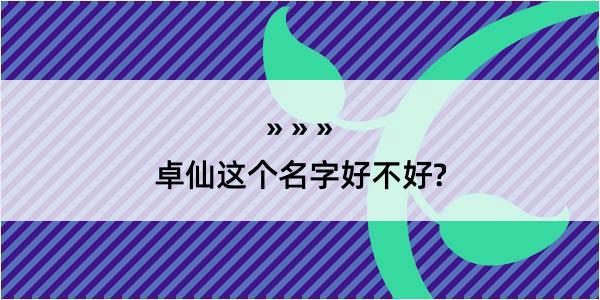 卓仙这个名字好不好?