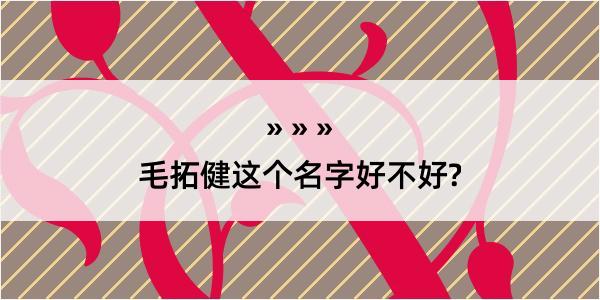 毛拓健这个名字好不好?