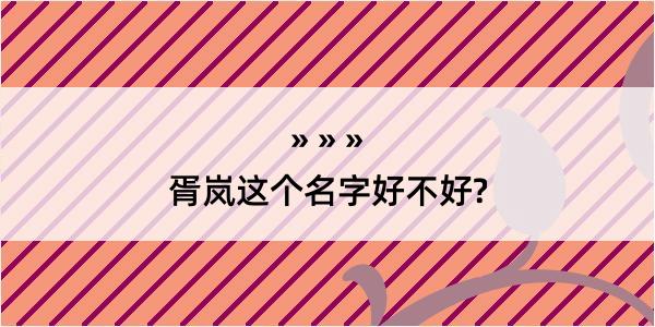 胥岚这个名字好不好?