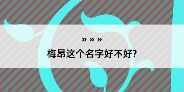 梅昂这个名字好不好?