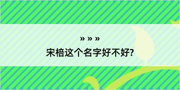 宋棓这个名字好不好?