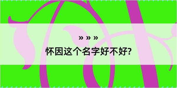 怀因这个名字好不好?