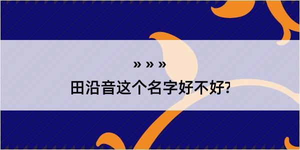 田沿音这个名字好不好?