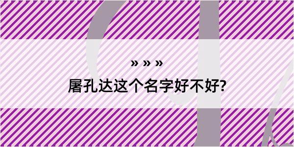 屠孔达这个名字好不好?