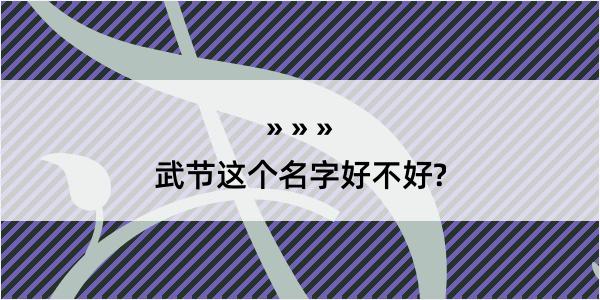 武节这个名字好不好?