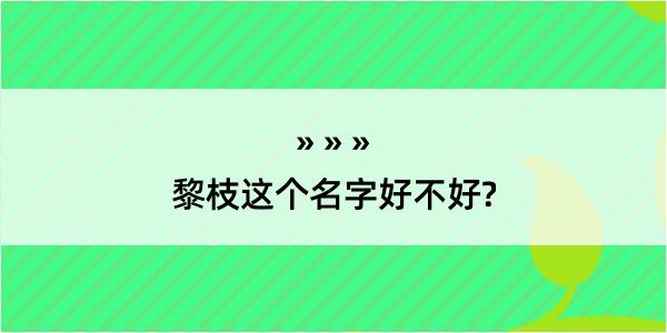 黎枝这个名字好不好?