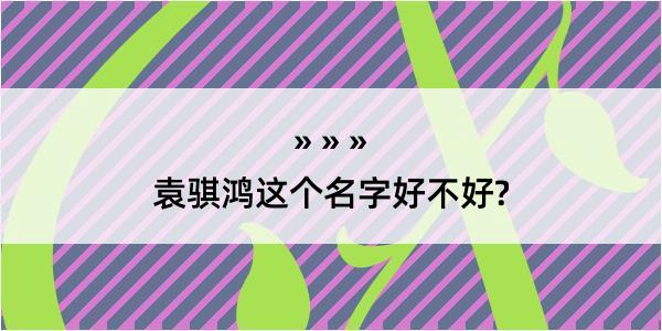 袁骐鸿这个名字好不好?