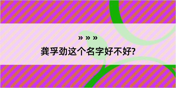 龚孚劲这个名字好不好?