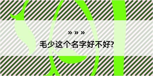 毛少这个名字好不好?