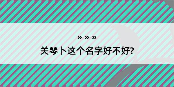 关琴卜这个名字好不好?