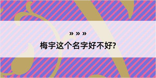 梅宇这个名字好不好?