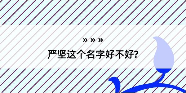 严坚这个名字好不好?