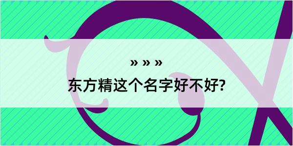 东方精这个名字好不好?