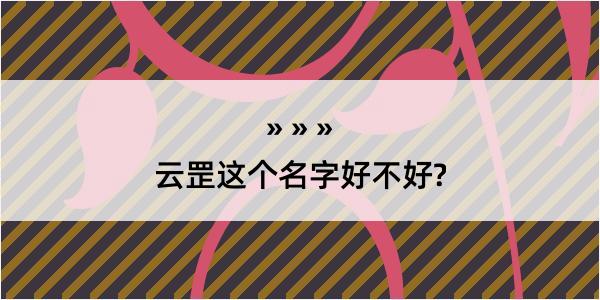 云罡这个名字好不好?