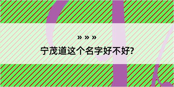 宁茂道这个名字好不好?