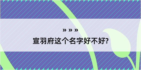 宣羽府这个名字好不好?