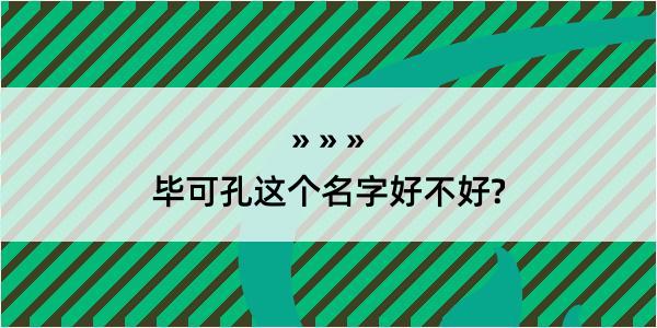 毕可孔这个名字好不好?