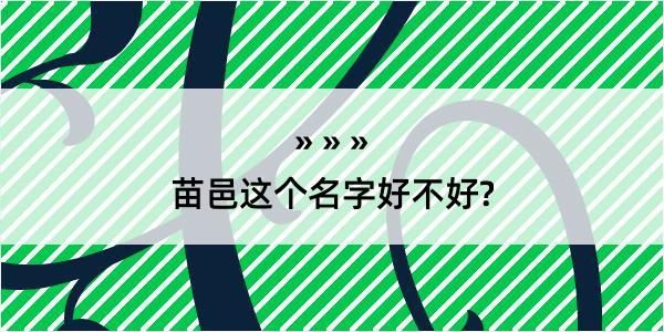 苗邑这个名字好不好?