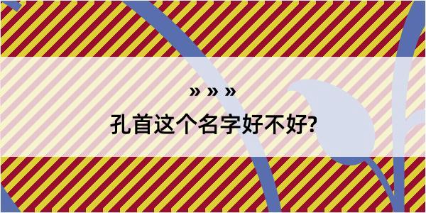 孔首这个名字好不好?