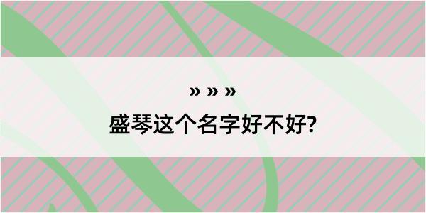 盛琴这个名字好不好?