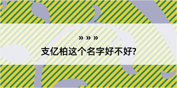 支亿柏这个名字好不好?