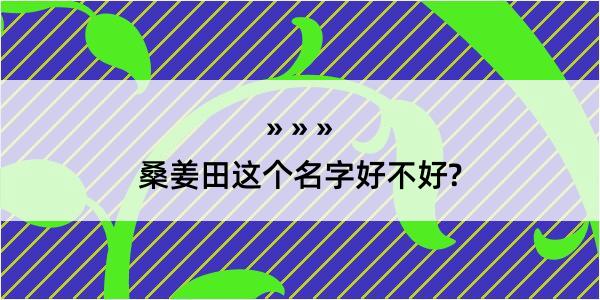 桑姜田这个名字好不好?