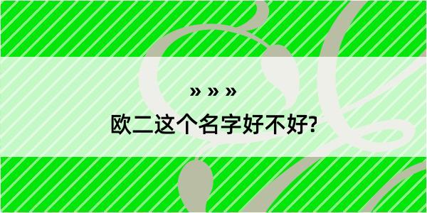 欧二这个名字好不好?