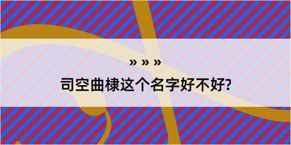 司空曲棣这个名字好不好?