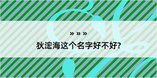 狄浤海这个名字好不好?