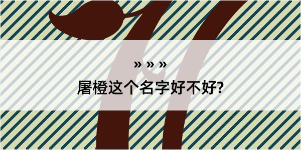 屠橙这个名字好不好?