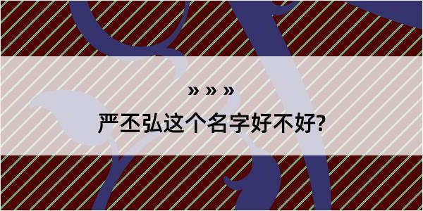 严丕弘这个名字好不好?