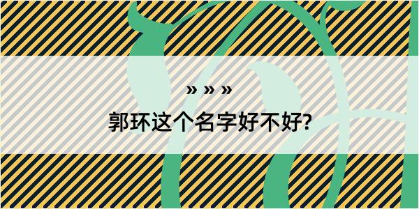 郭环这个名字好不好?