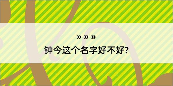 钟今这个名字好不好?