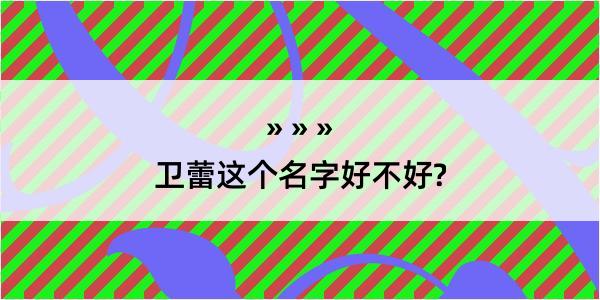 卫蕾这个名字好不好?