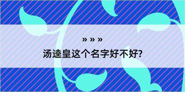 汤逵皇这个名字好不好?