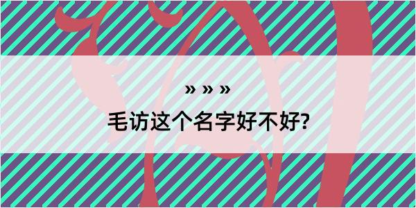 毛访这个名字好不好?