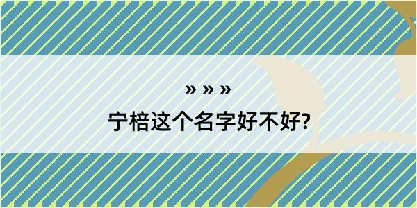 宁棓这个名字好不好?